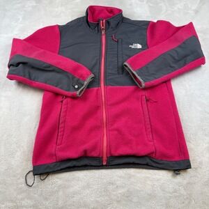 The North Face Fleece‎ Jacket Womens Full Zip Gray Pink Outdoors